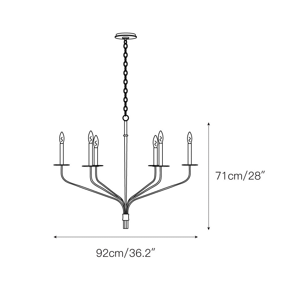 Mardenrose Brass Chandelier-Moonnatur