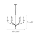 Mardenrose Brass Chandelier-Moonnatur
