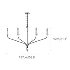 Mardenrose Brass Chandelier-Moonnatur