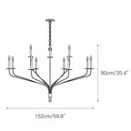 Mardenrose Brass Chandelier-Moonnatur