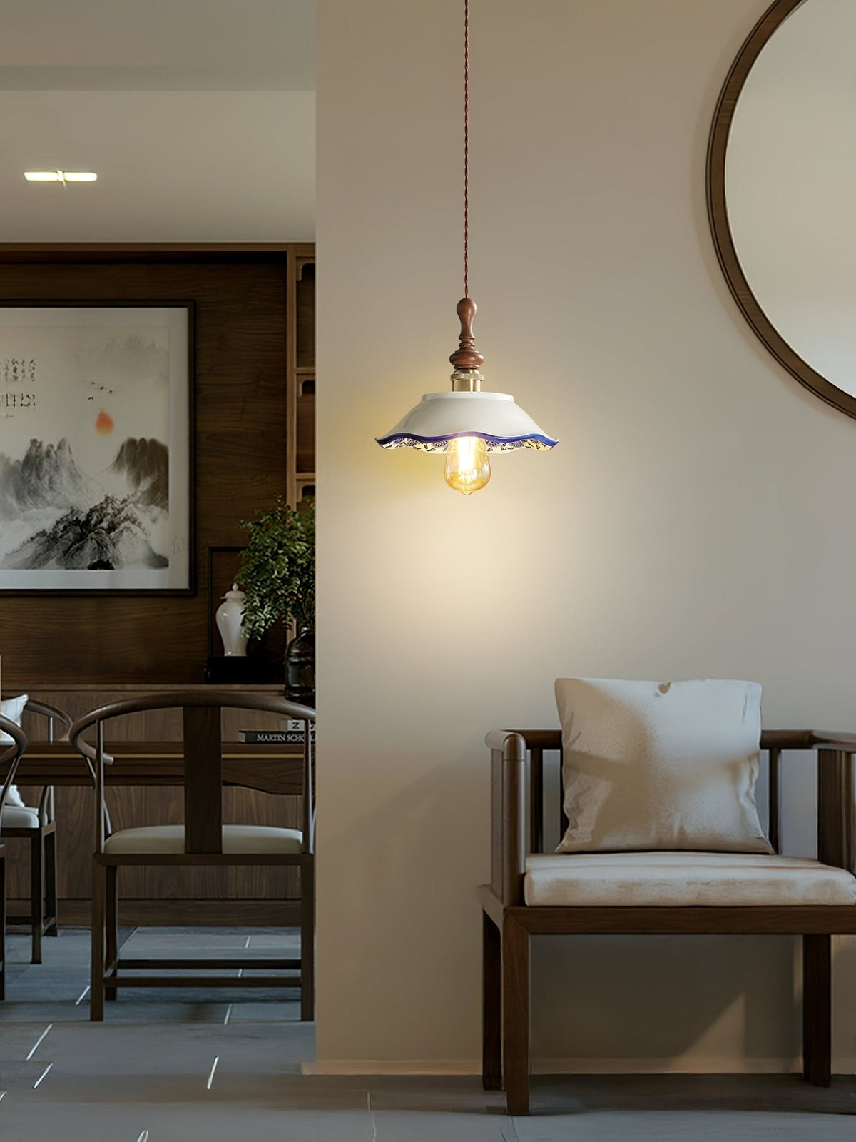 Cumberelia Ceramic Pendant Light-Moonnatur