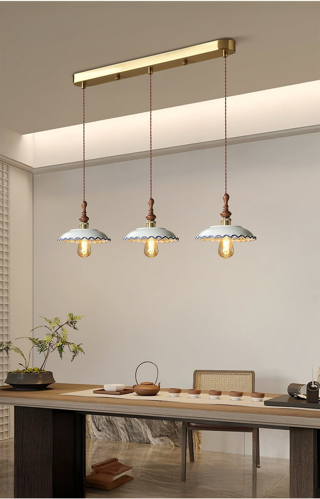 Cumberelia Ceramic Pendant Light-Moonnatur