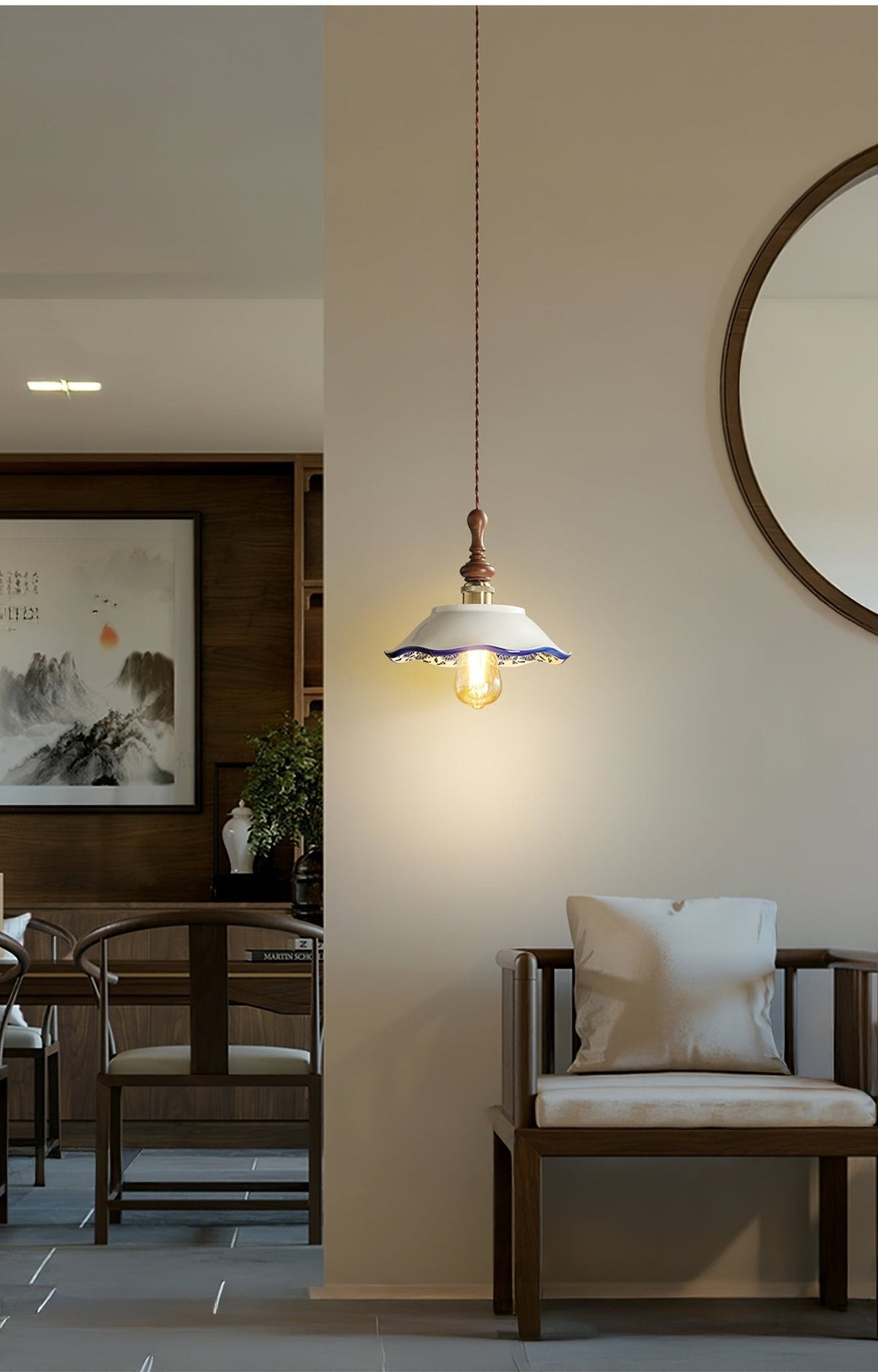 Cumberelia Ceramic Pendant Light-Moonnatur