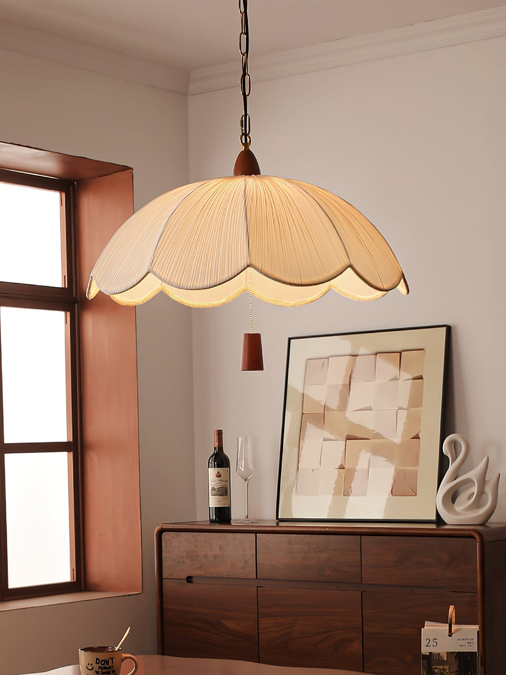 Carnelgrove Fabric Pendant Light-Moonnatur