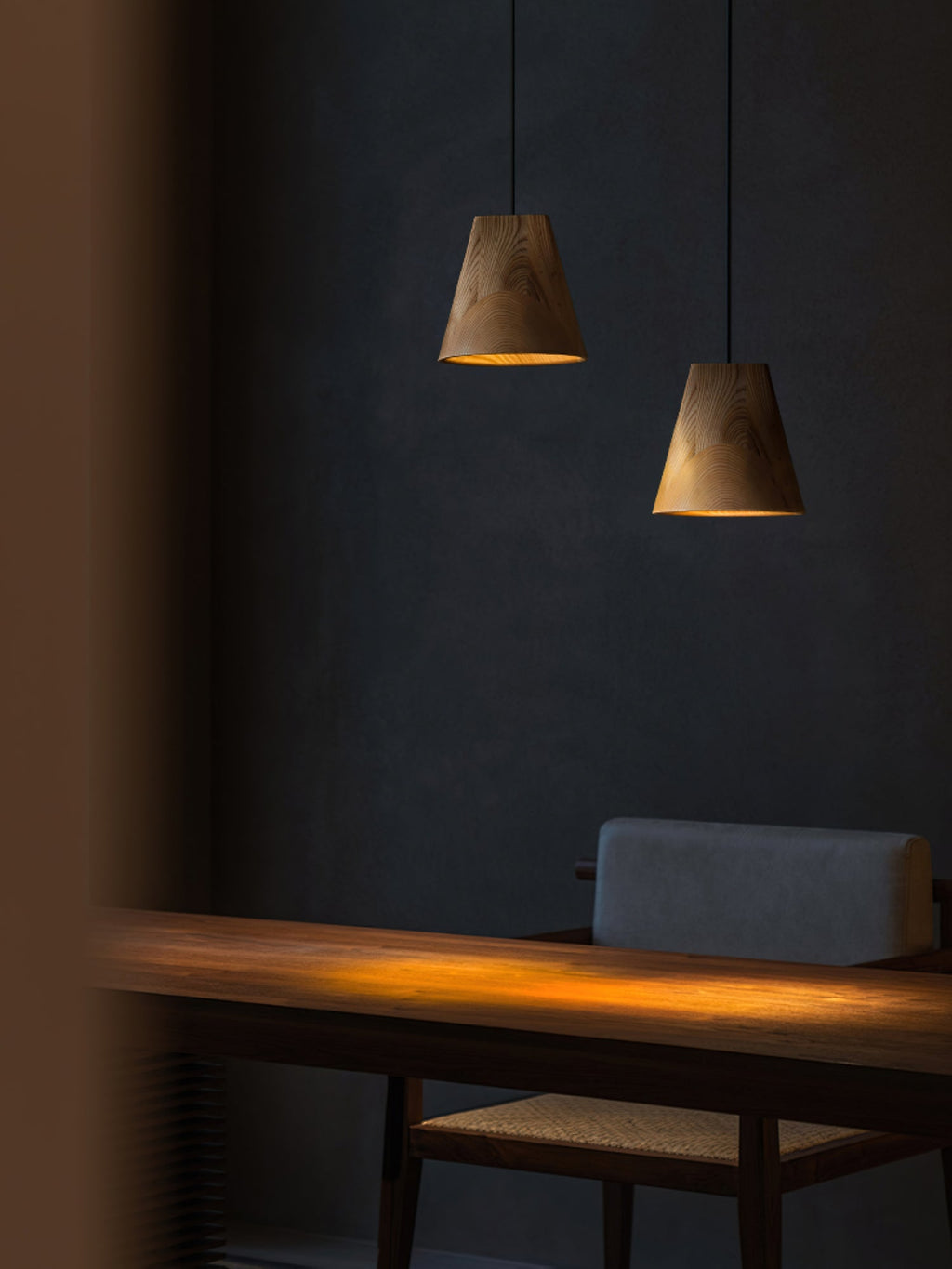 Lyrenelle Wood Pendant Light-Moonnatur
