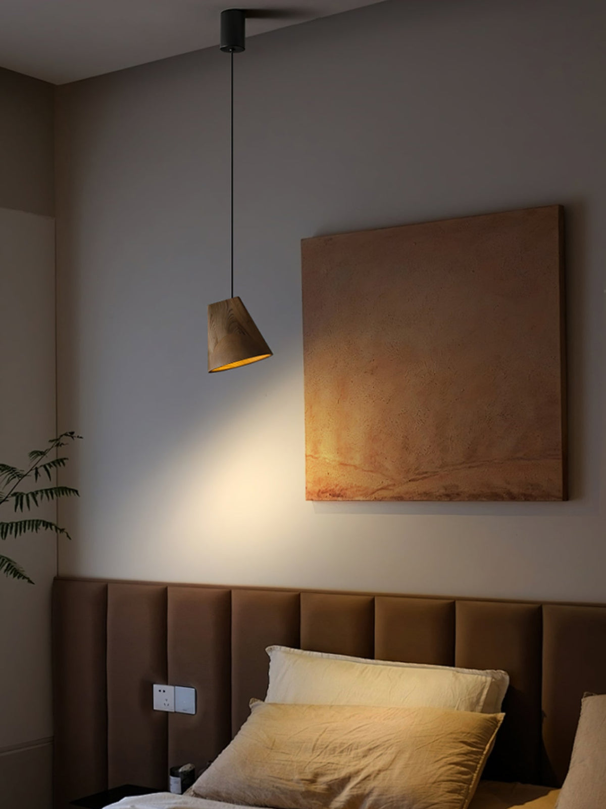 Lyrenelle Wood Pendant Light-Moonnatur