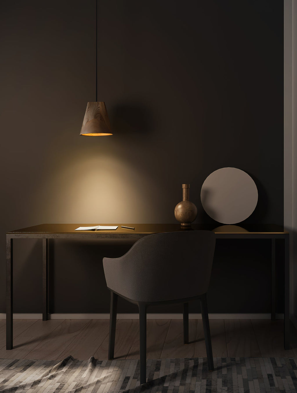 Lyrenelle Wood Pendant Light-Moonnatur