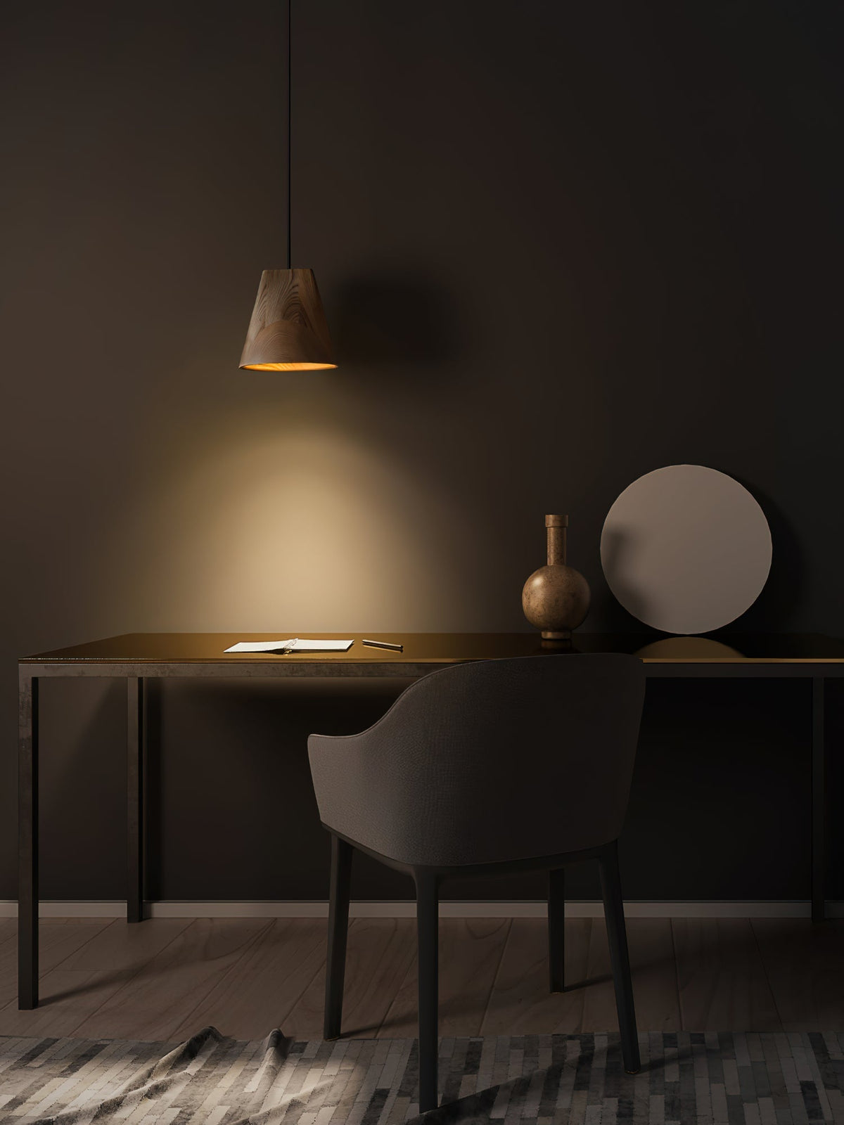 Lyrenelle Wood Pendant Light-Moonnatur
