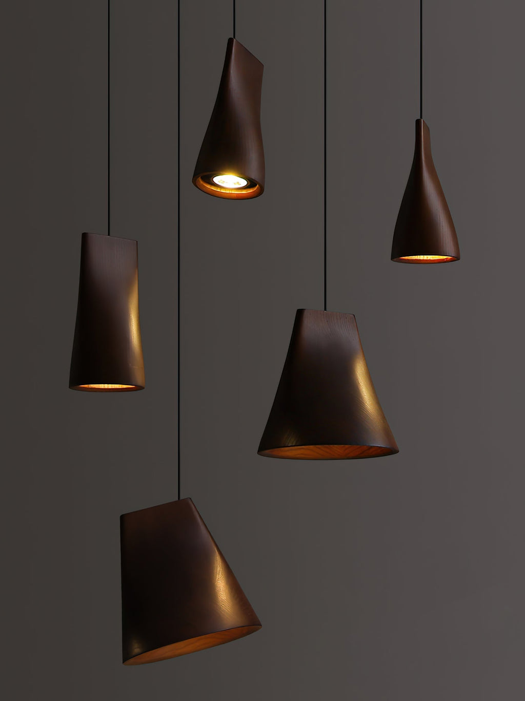 Lyrenelle Wood Pendant Light-Moonnatur
