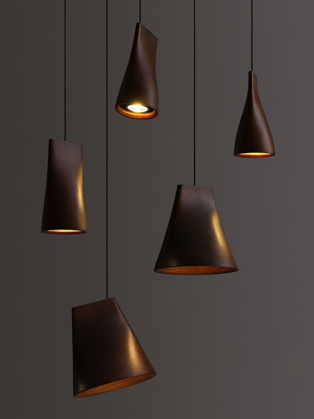 Lyrenelle Wood Pendant Light-Moonnatur
