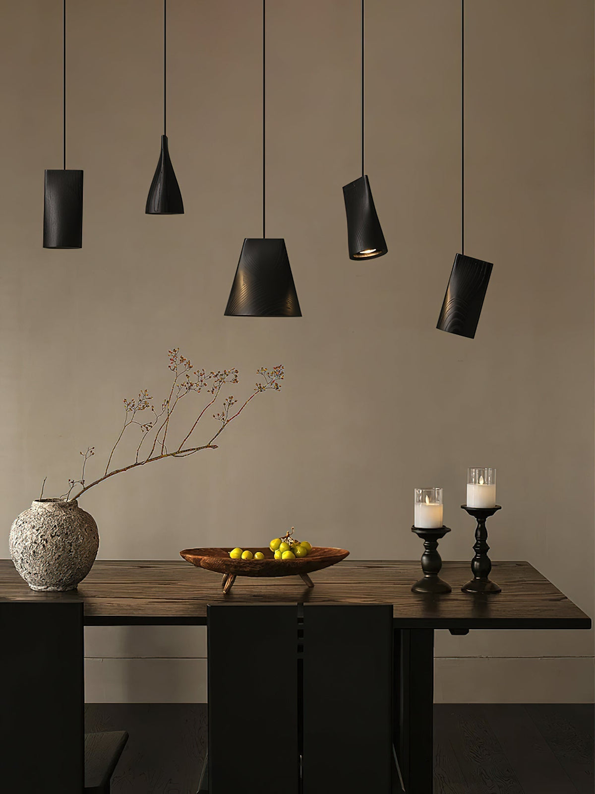 Lyrenelle Wood Pendant Light-Moonnatur