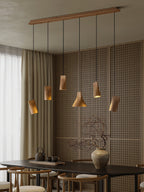 Lyrenelle Wood Pendant Light-Moonnatur