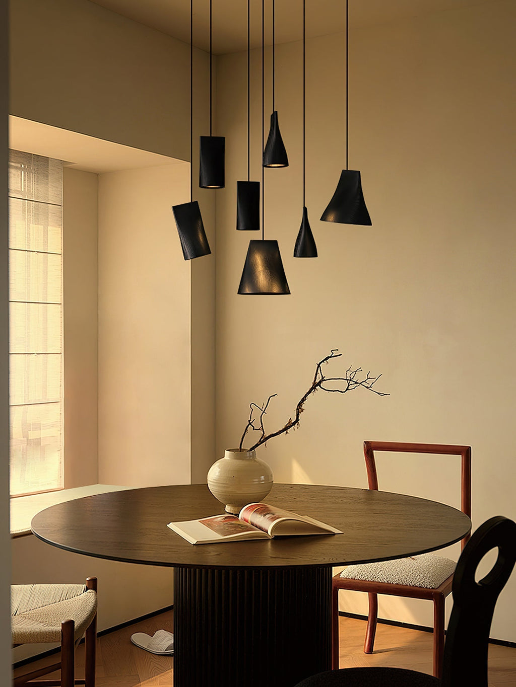 Lyrenelle Wood Pendant Light-Moonnatur