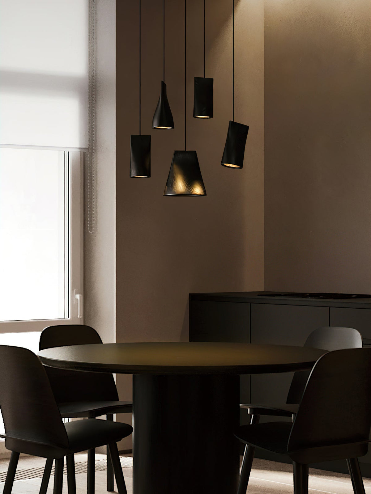Lyrenelle Wood Pendant Light-Moonnatur