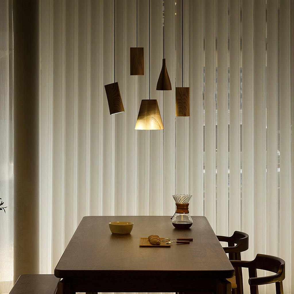 Lyrenelle Wood Pendant Light-Moonnatur