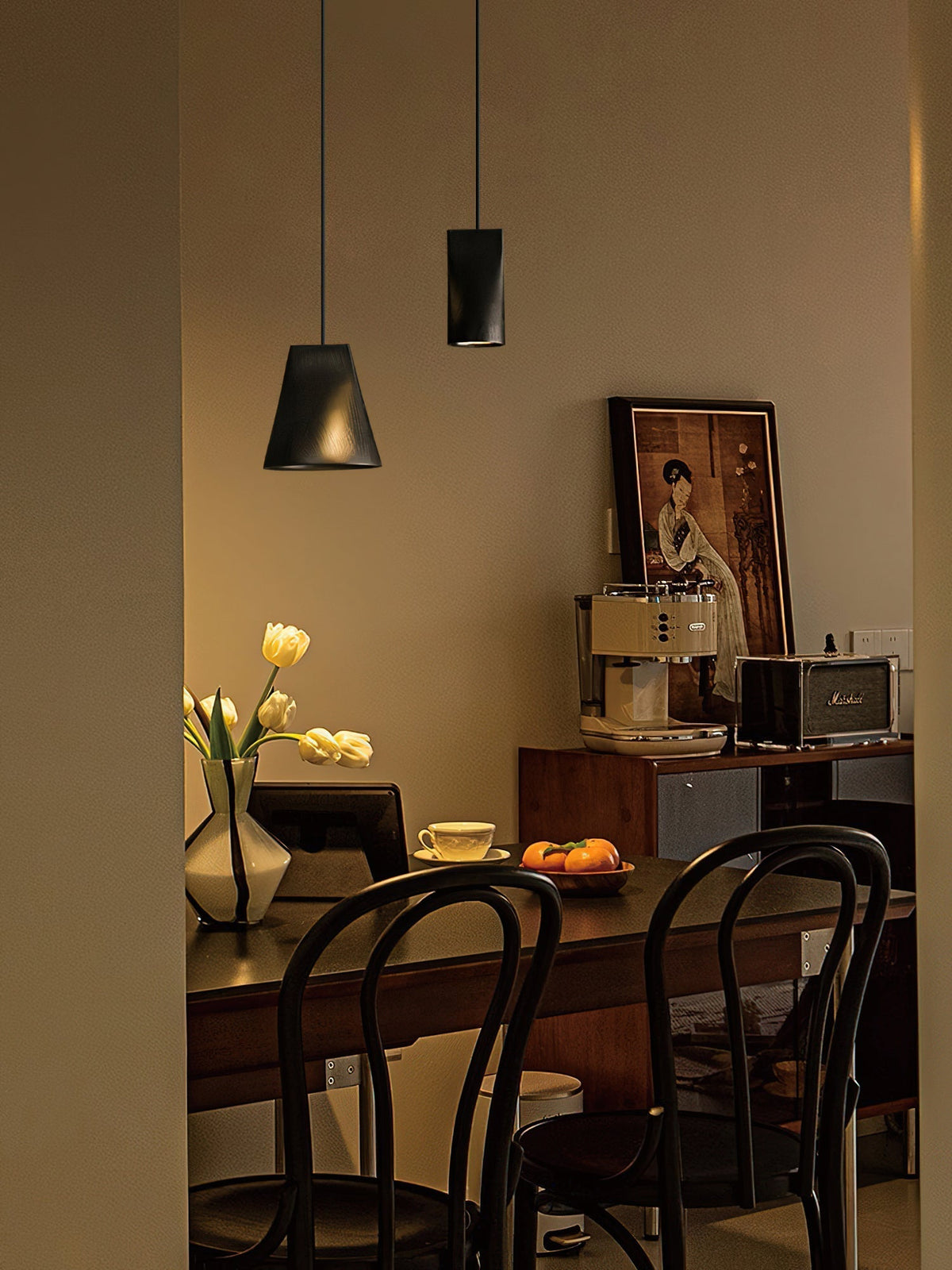 Lyrenelle Wood Pendant Light-Moonnatur
