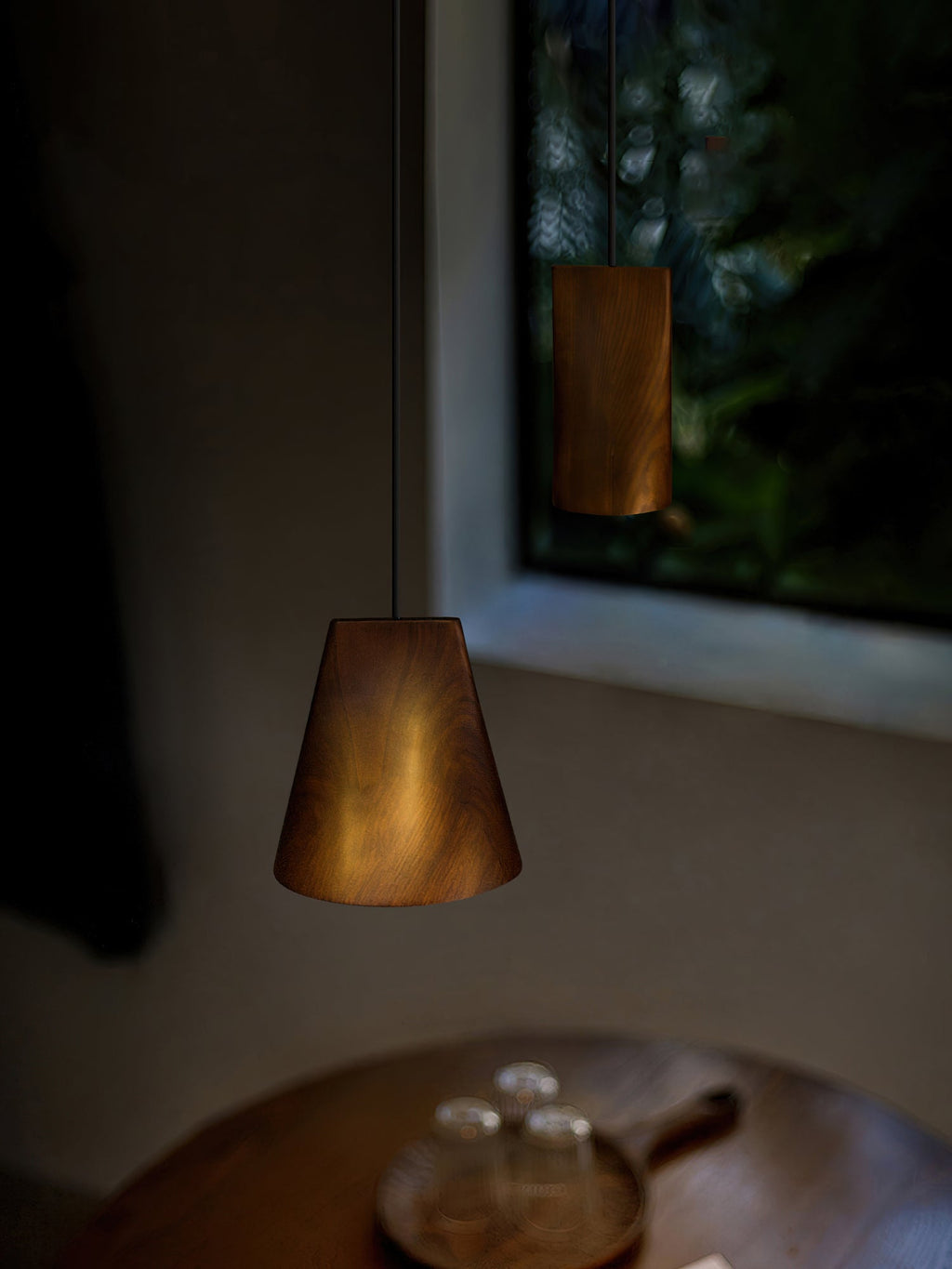 Lyrenelle Wood Pendant Light-Moonnatur
