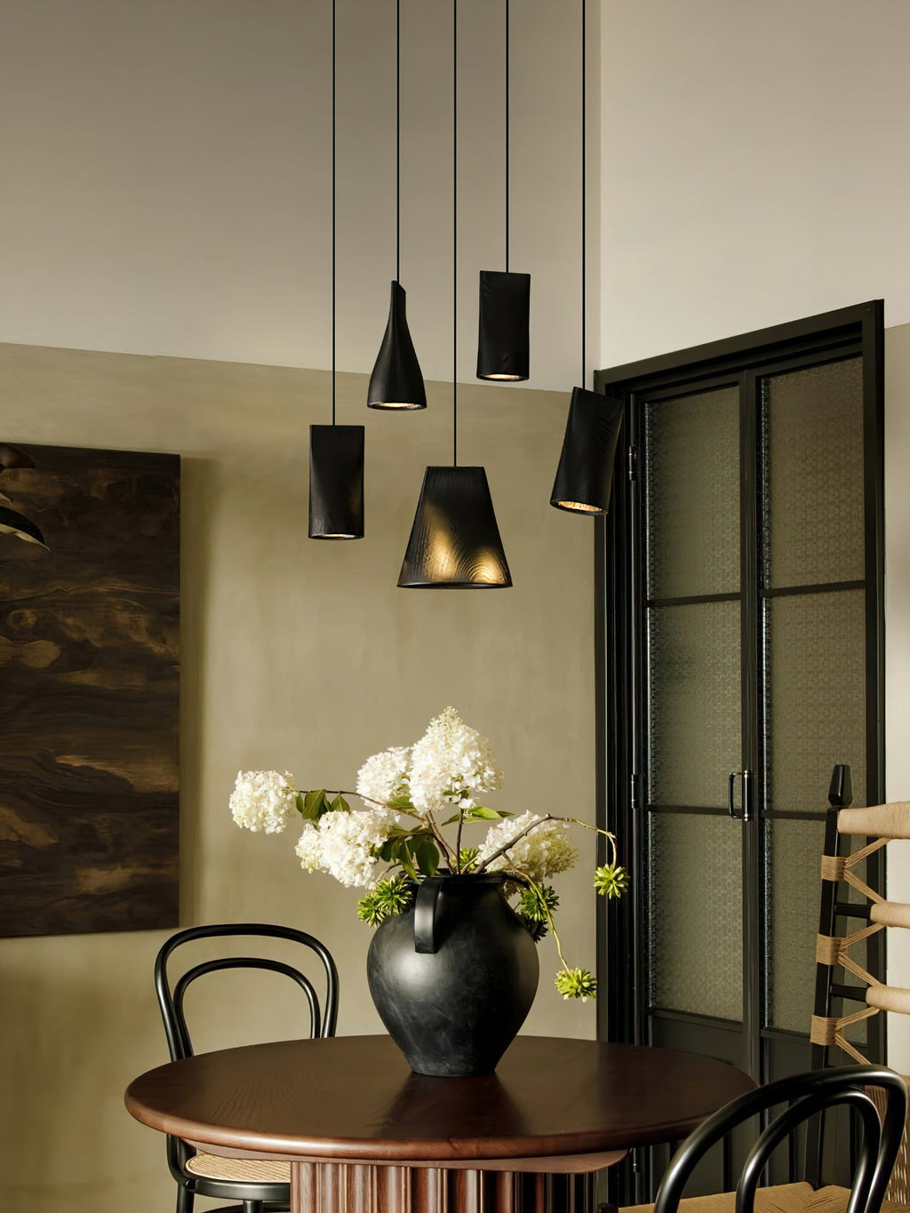 Lyrenelle Wood Pendant Light-Moonnatur