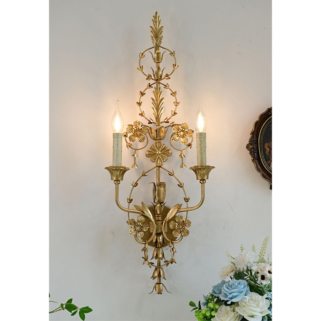 Lathenhill Brass Wall Light-Moonnatur
