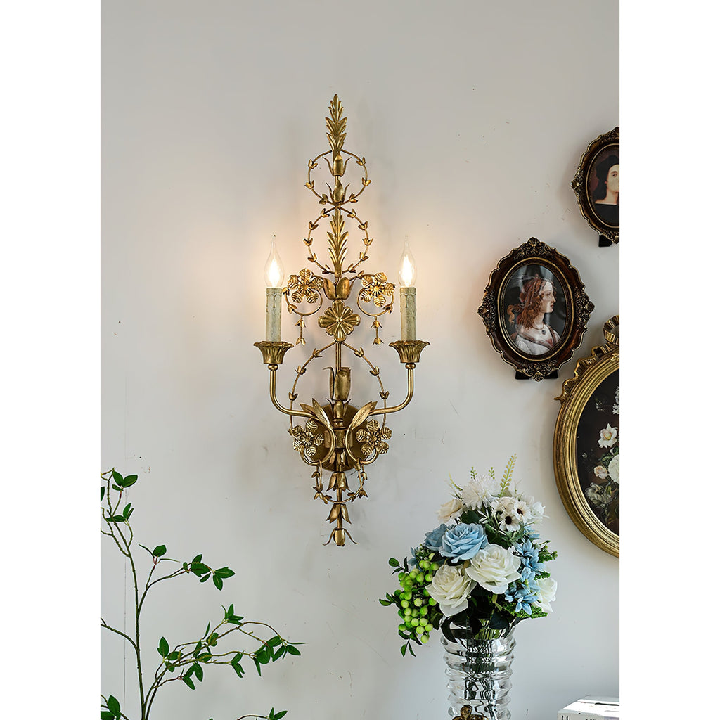 Lathenhill Brass Wall Light-Moonnatur