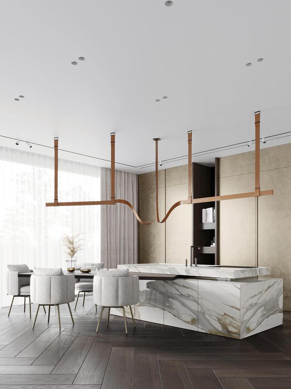 Helreniel Leather Pendant Light-Moonnatur