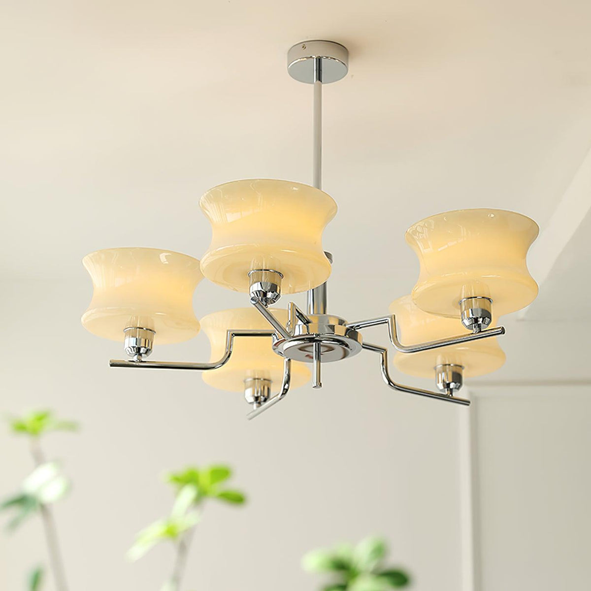 Zeluna Glass Chandelier-Moonnatur