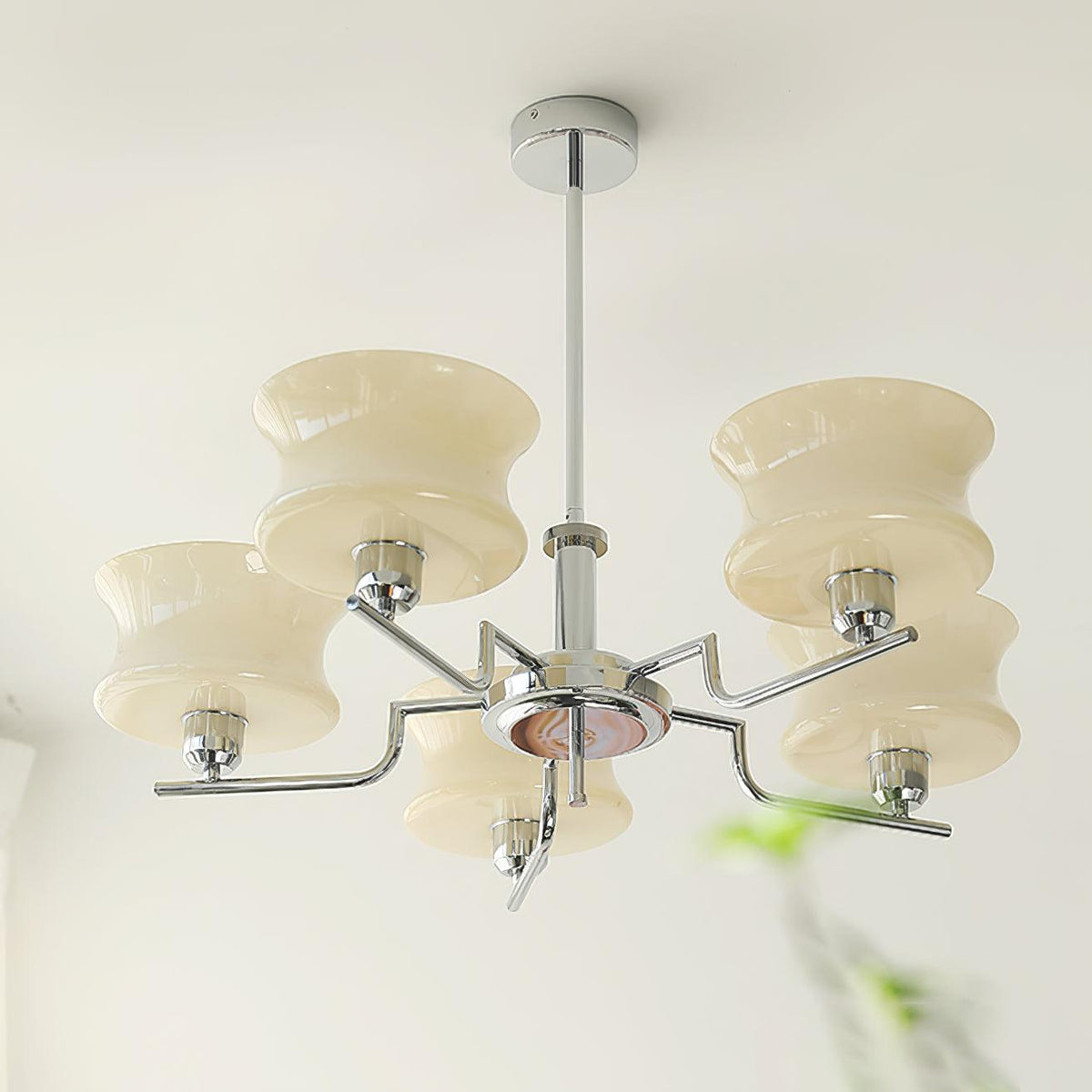 Zeluna Glass Chandelier-Moonnatur