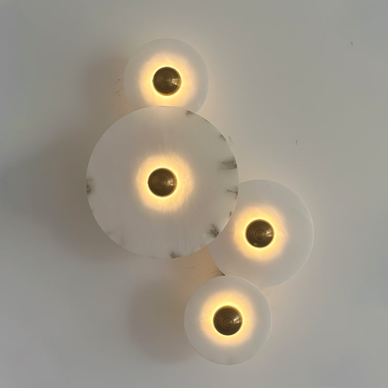 Ambeldale Alabaster Wall Light-Moonnatur