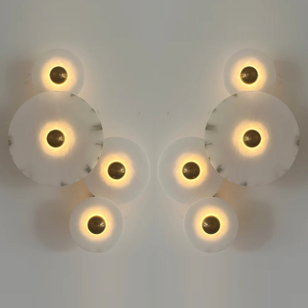 Ambeldale Alabaster Wall Light-Moonnatur