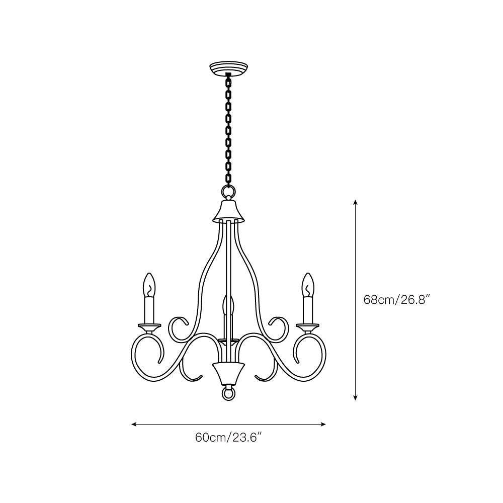 Laderbrook Iron Chandelier-Moonnatur