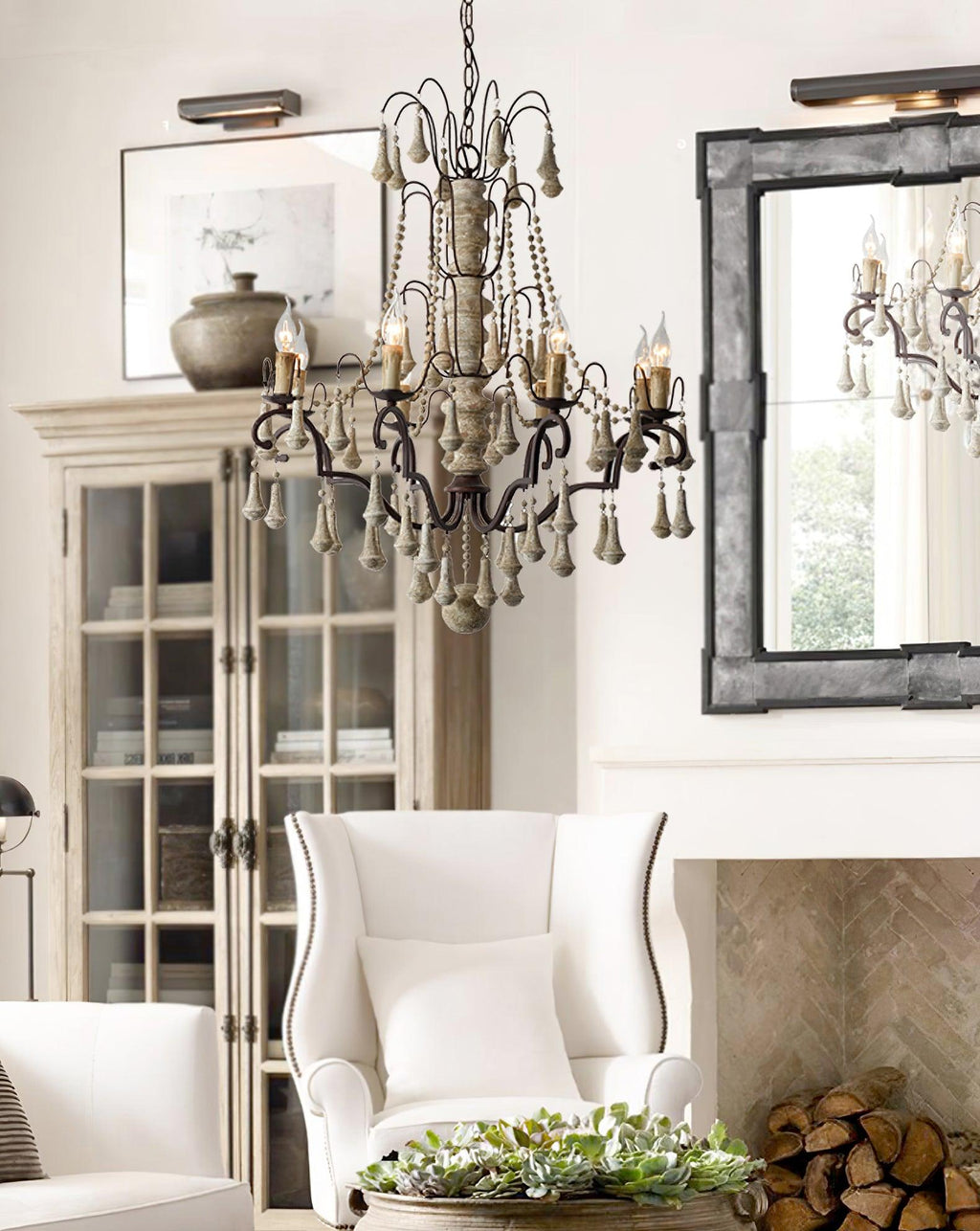 Laderford Wood Chandelier-Moonnatur