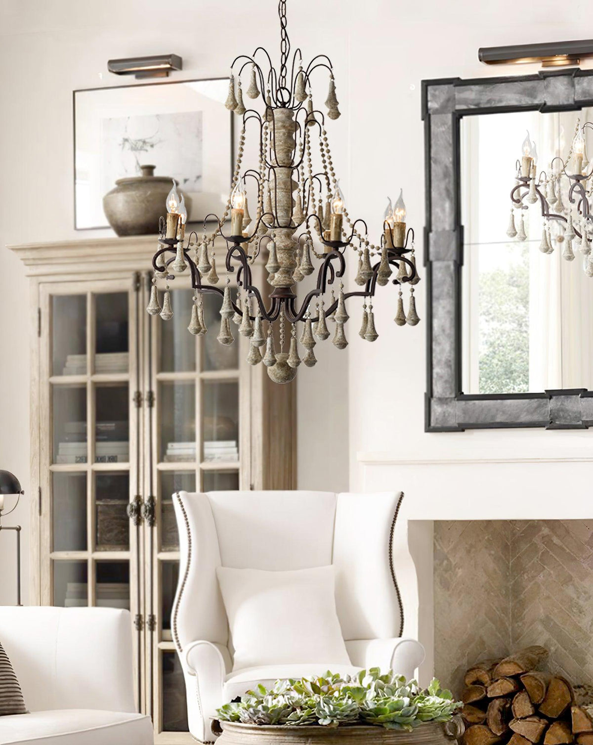 Laderford Wood Chandelier-Moonnatur