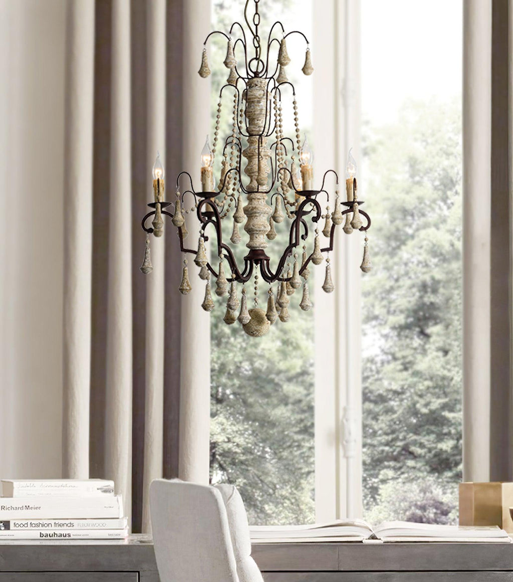 Laderford Wood Chandelier-Moonnatur