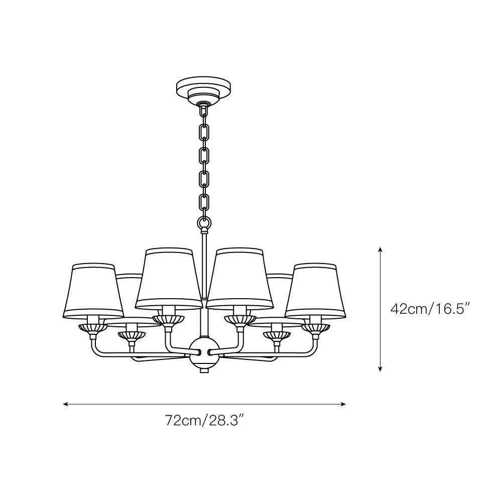 Kilvendale Fabric Chandelier-Moonnatur