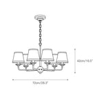 Kilvendale Fabric Chandelier-Moonnatur
