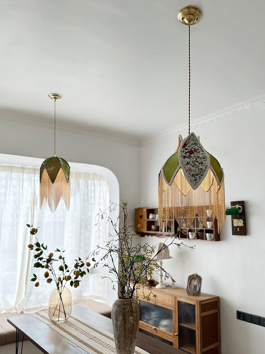 Elowune Velvet Pendant Light-Moonnatur