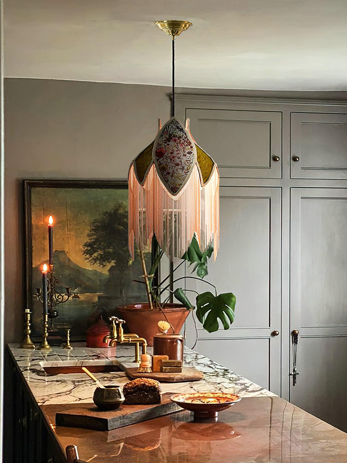 Elowune Velvet Pendant Light-Moonnatur