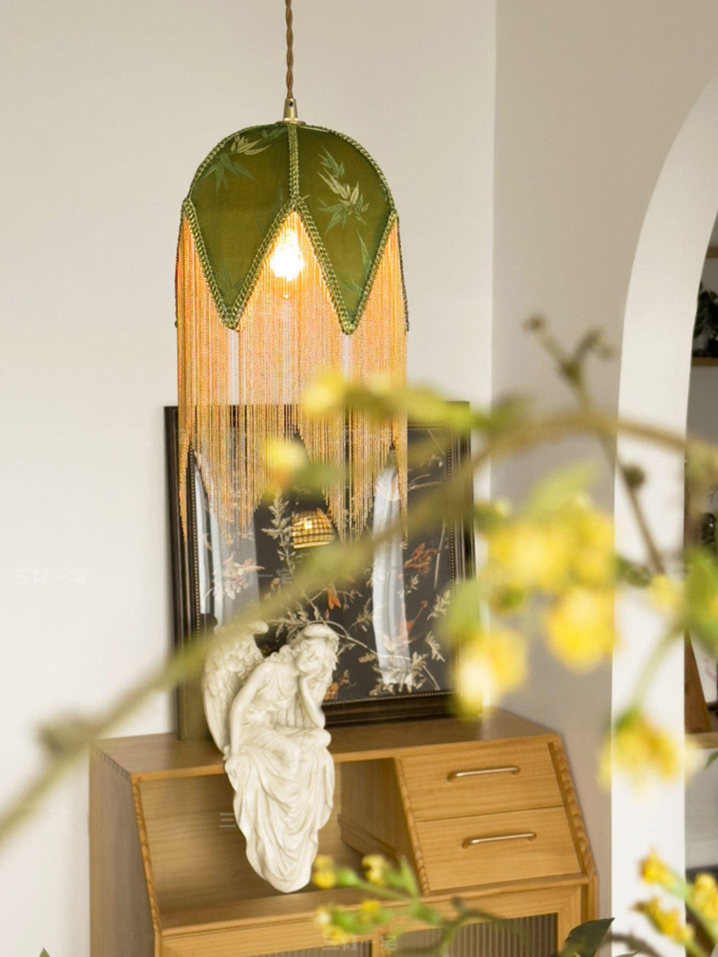 Elowune Velvet Pendant Light-Moonnatur