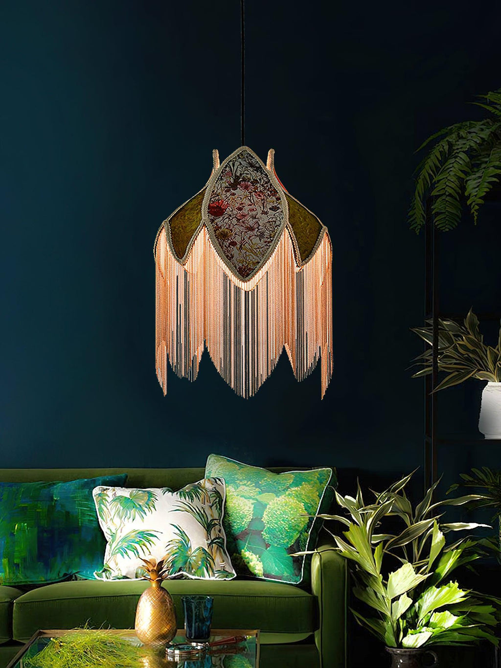 Elowune Velvet Pendant Light-Moonnatur