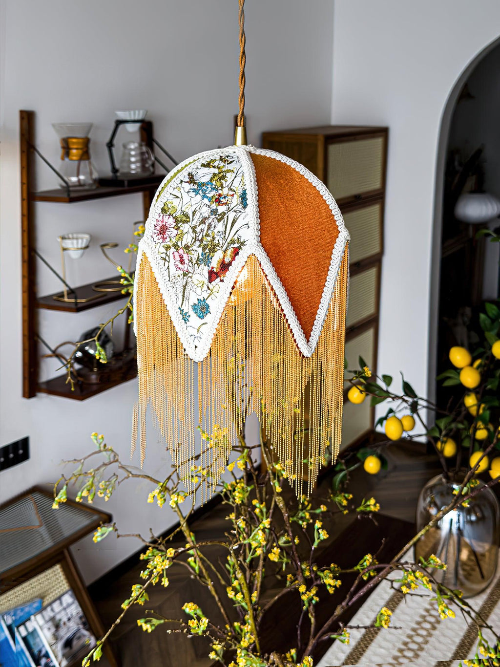 Elowune Velvet Pendant Light-Moonnatur