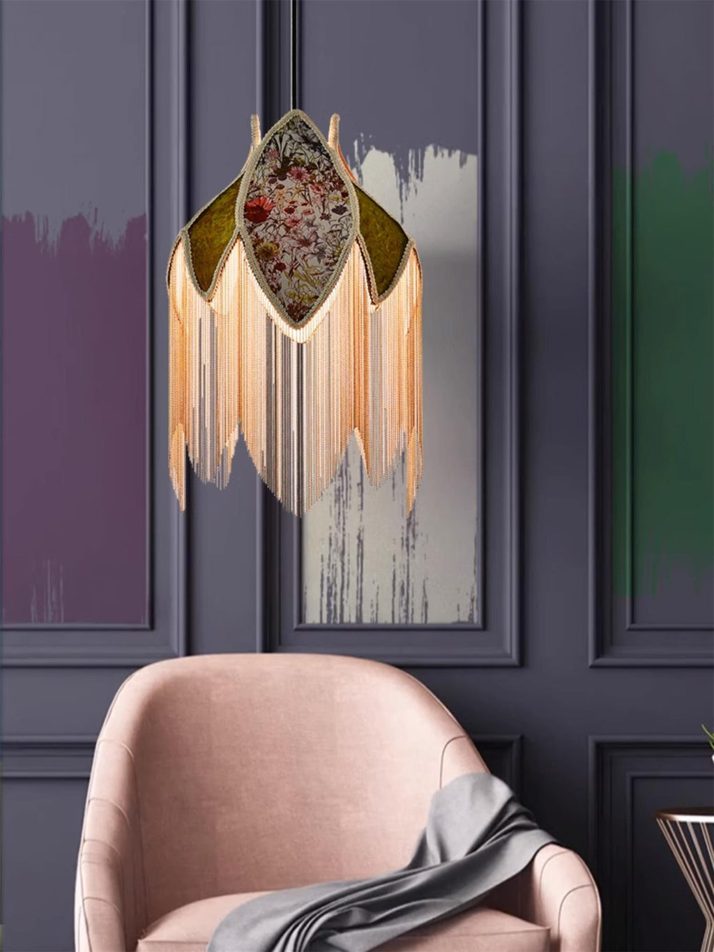 Elowune Velvet Pendant Light-Moonnatur