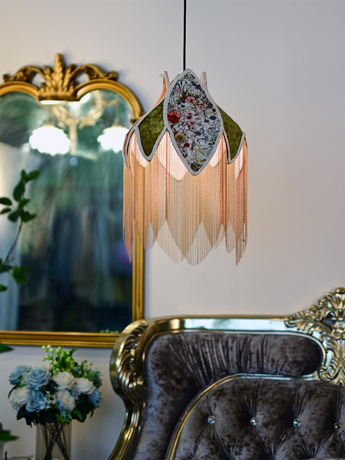 Elowune Velvet Pendant Light-Moonnatur