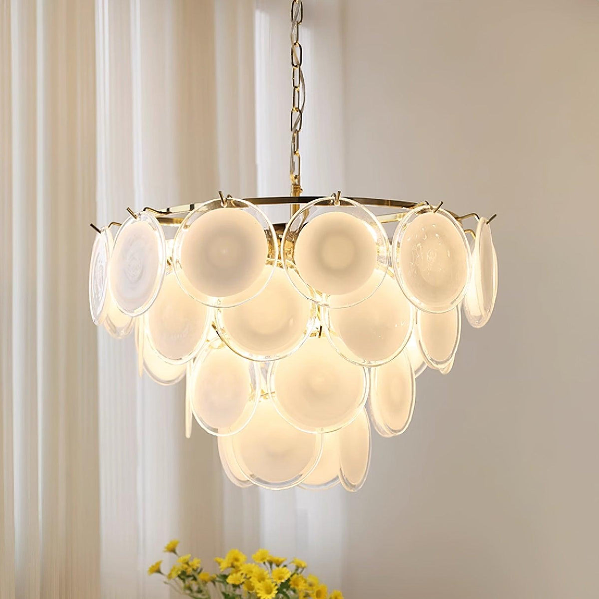 Fendelvale Glass Chandelier-Moonnatur