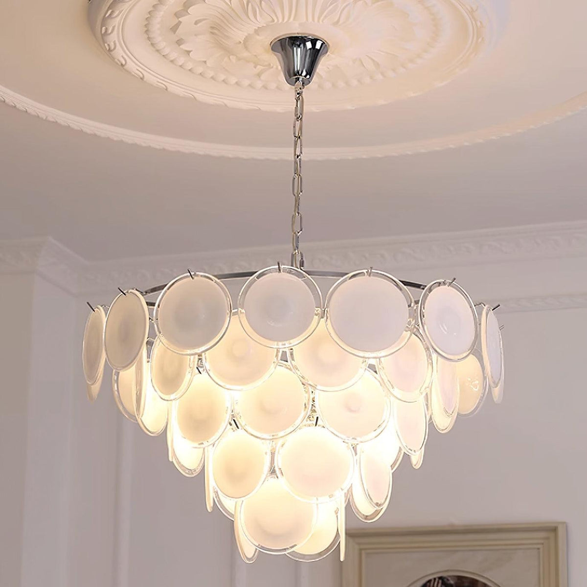 Islenmere Glass Chandelier-Moonnatur
