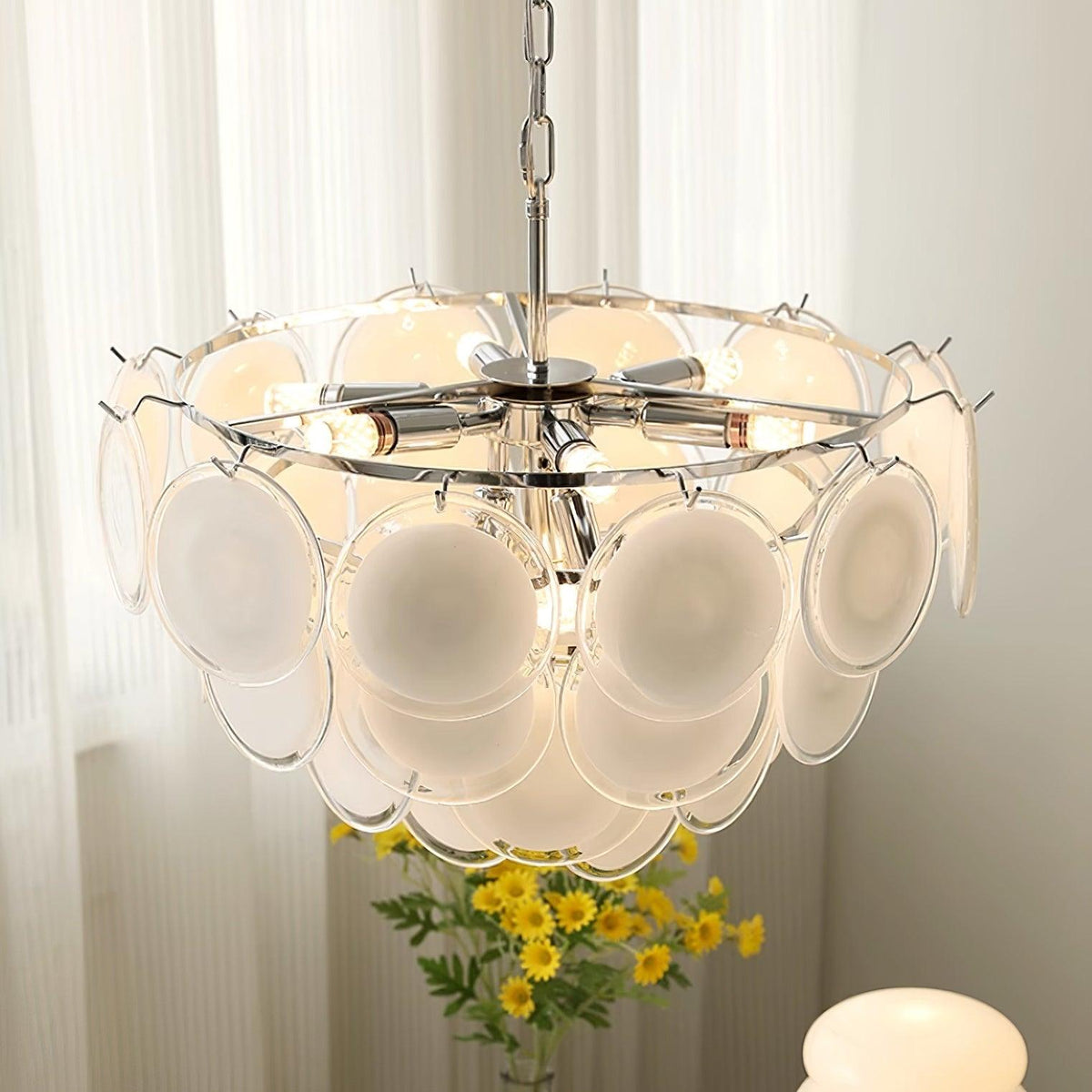 Islenmere Glass Chandelier-Moonnatur