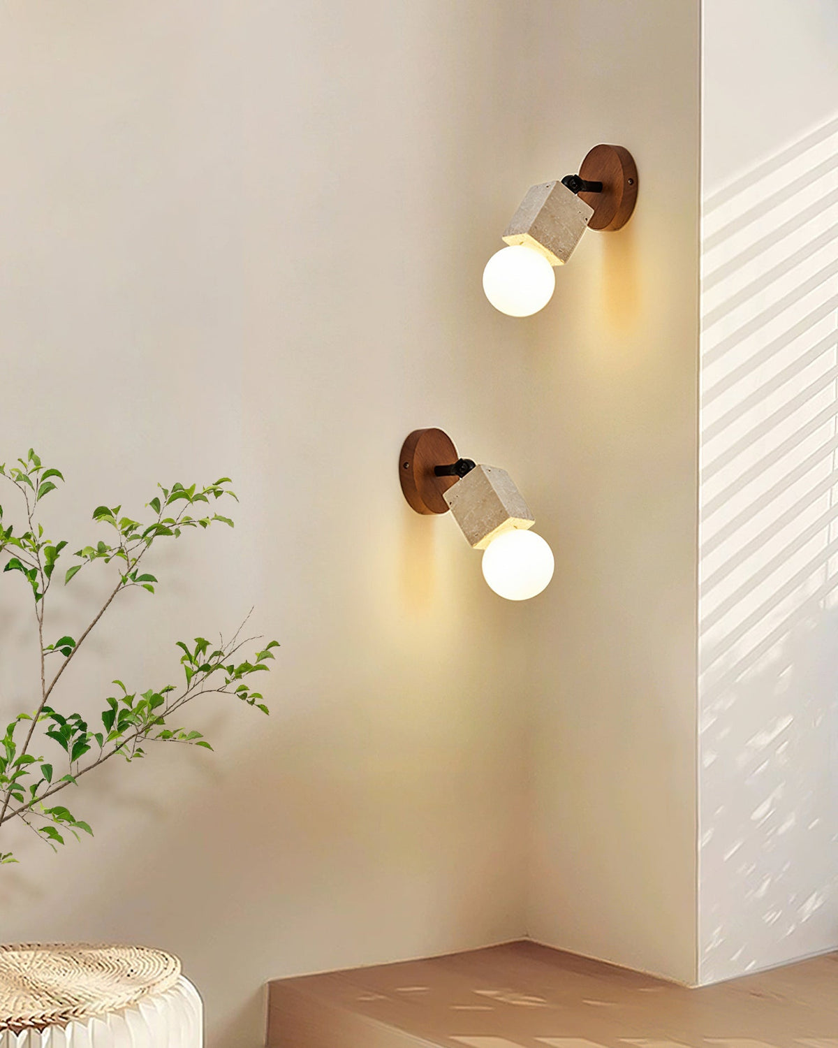 Orenoria Travertine Wall Light-Moonnatur