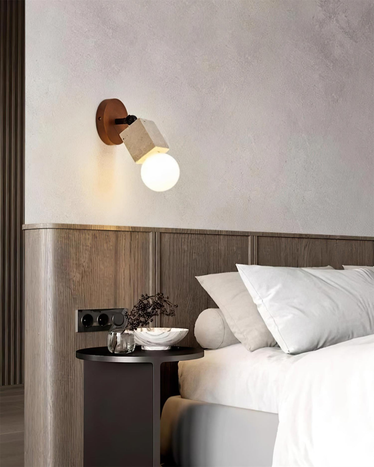 Orenoria Travertine Wall Light-Moonnatur