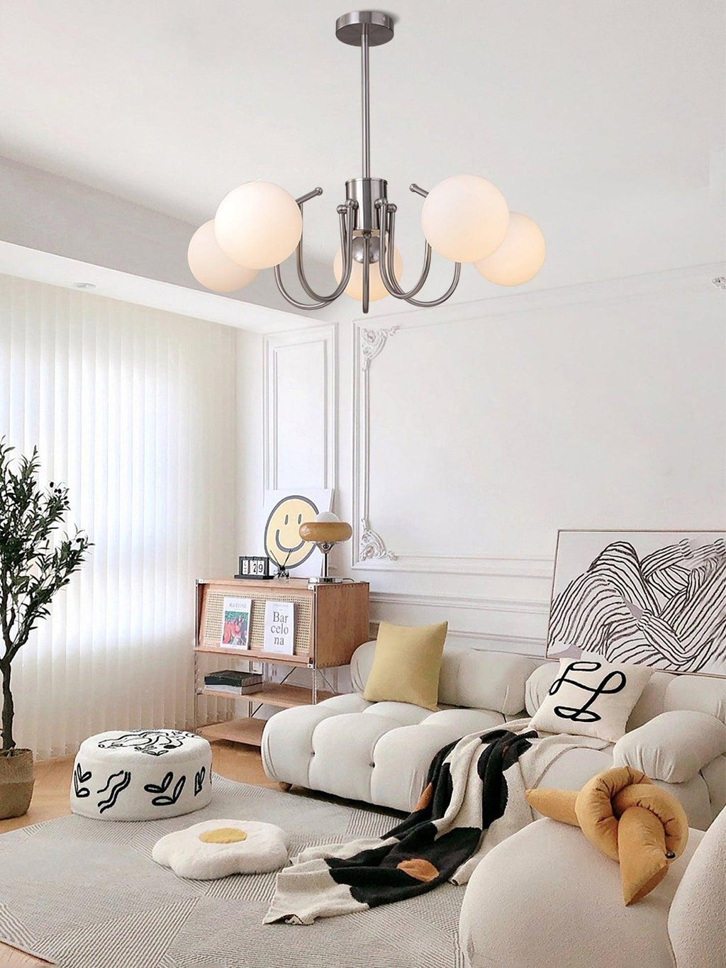 Laelelle Glass Chandelier-Moonnatur
