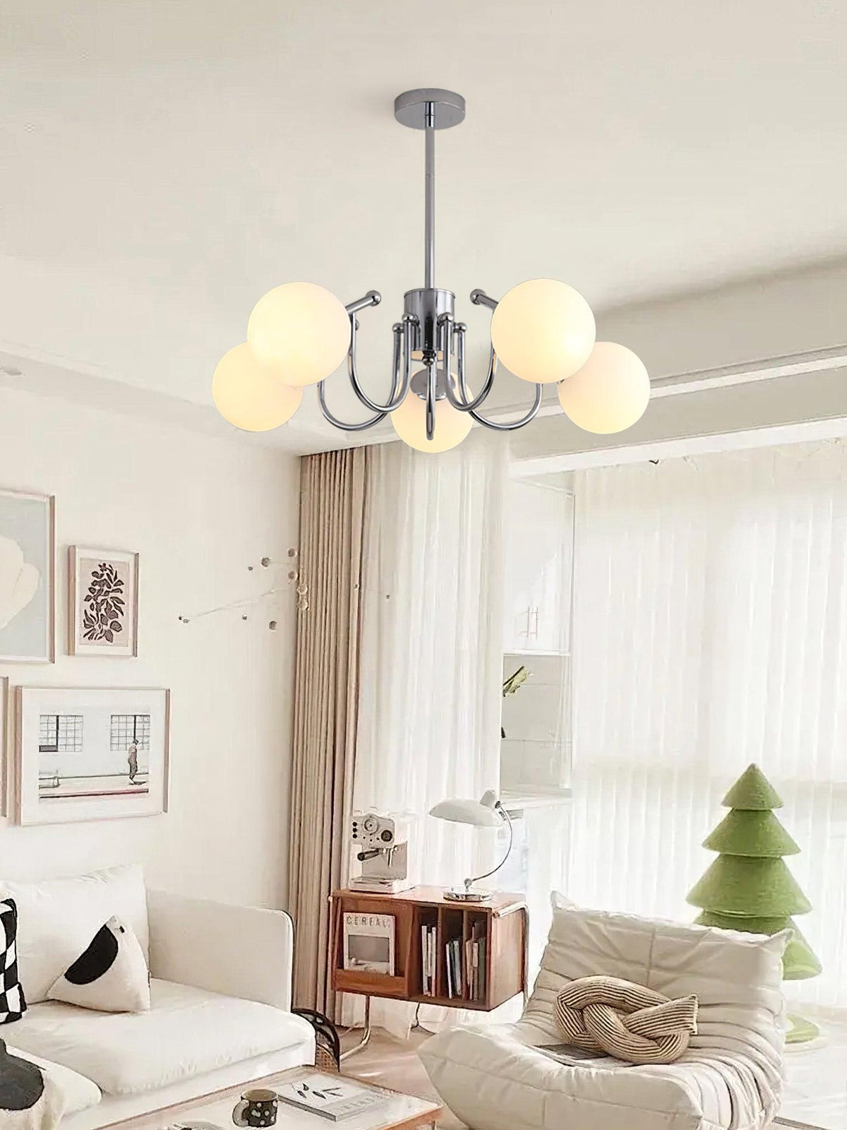 Laelelle Glass Chandelier-Moonnatur