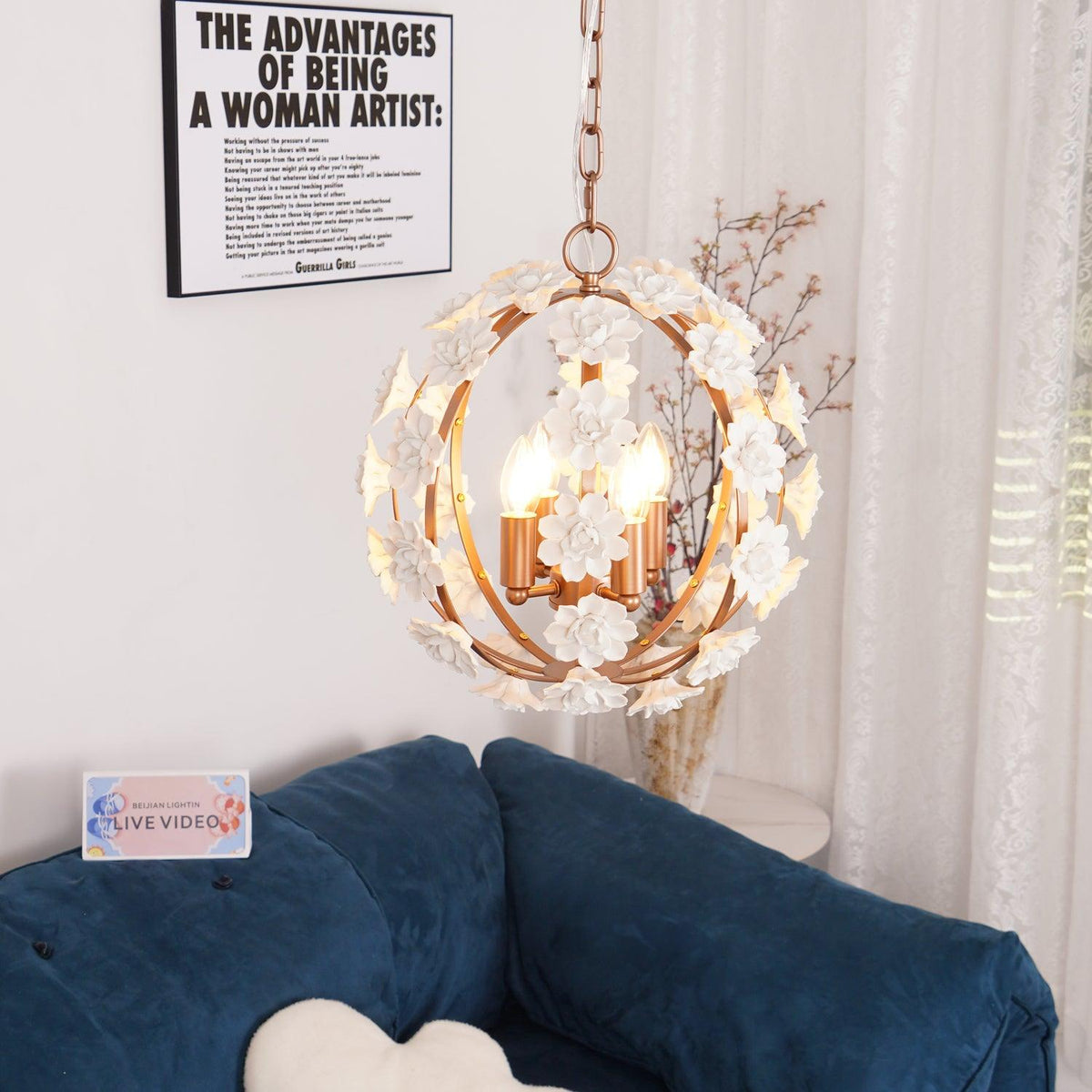 Farnelwyn Ceramic Chandelier-Moonnatur